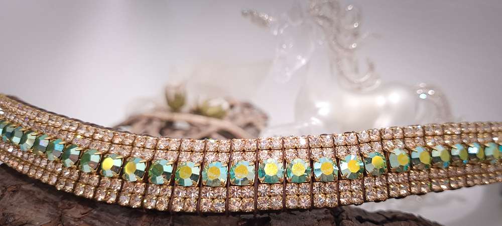 AB Peridot Megabling Browband for show ring elegance