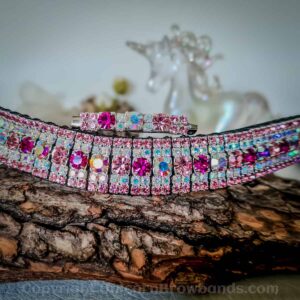 Alternating Barbie Pink Browband by Unicorn Browbands - Princess Pink Browband UK