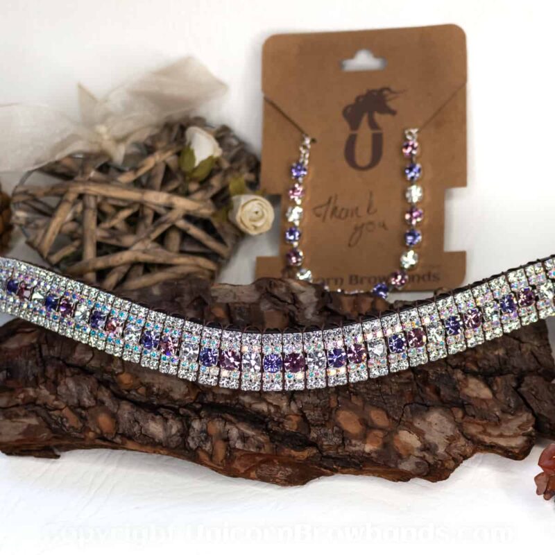 Amethyst Unicorn Browband Luxury Crystal Browbands for Your Horse