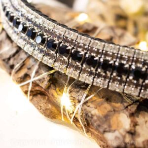 Black Browband - Hand Made Crystal Unicorn Browbands