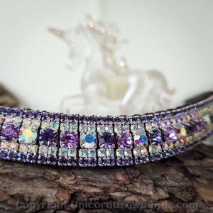 Close Up Of the Princess Purple Browband for Special Horses from Unicorn Browbands