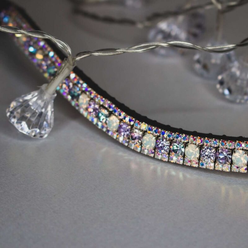 Unicorn Browband With Alternating Cubic Zirconia Crystal