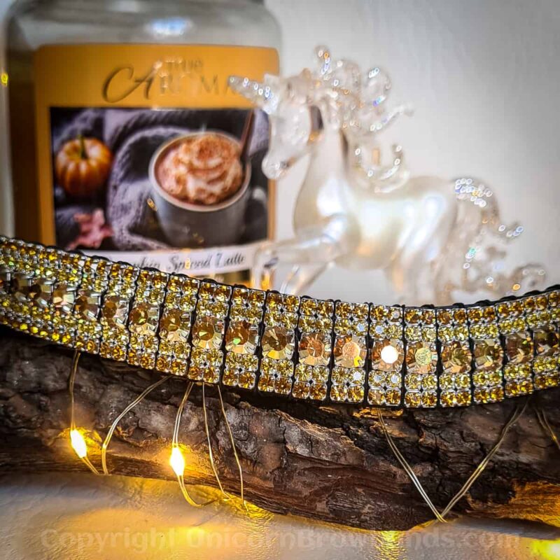 Crystaline Honey Sunshine Browband Unicorn Browbands Matches LeMieux Dijon-695