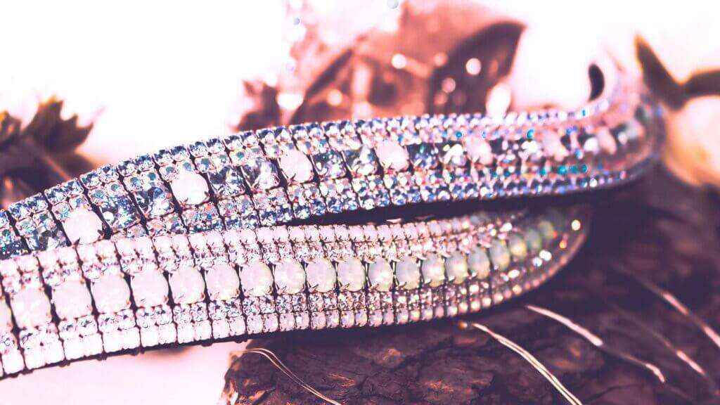 Pastel Unicorn Browband with Preciosa Crystals and English Sedgwith Leather super girly!