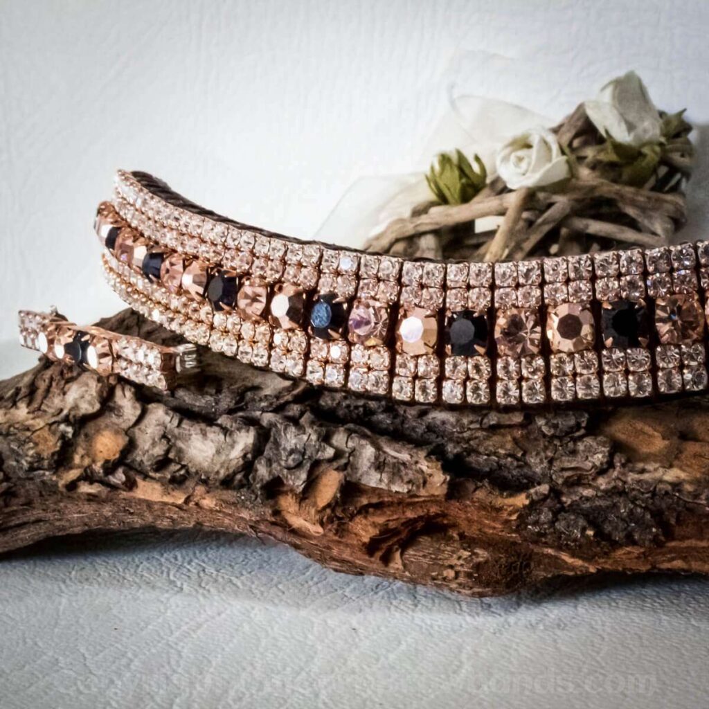 Rose gold bling browband