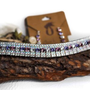 Stunning magical amethyst unicorn sparkly browband from Unicorn Browbands