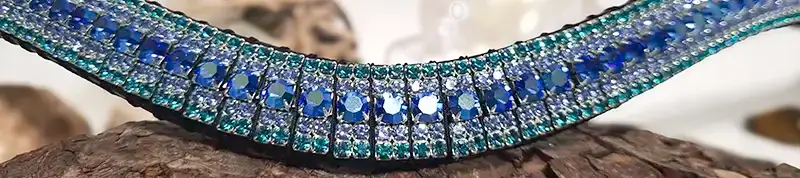 Heart of The Ocean Stunning Crystal Blue Browband for Horses 800px