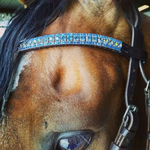 stunning blue crystal browband