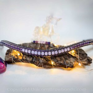 Luxurious Purple Crystal Ombre Browband for Horses - Unicorn Browbands