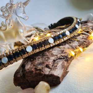 Midnight Elegance Browband matches Nightshade Samurai & LeMieux Navy