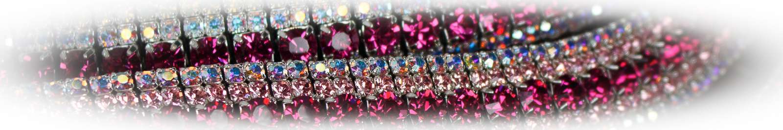 Pink Crystal Bling Browbands by Unicorn Browbands