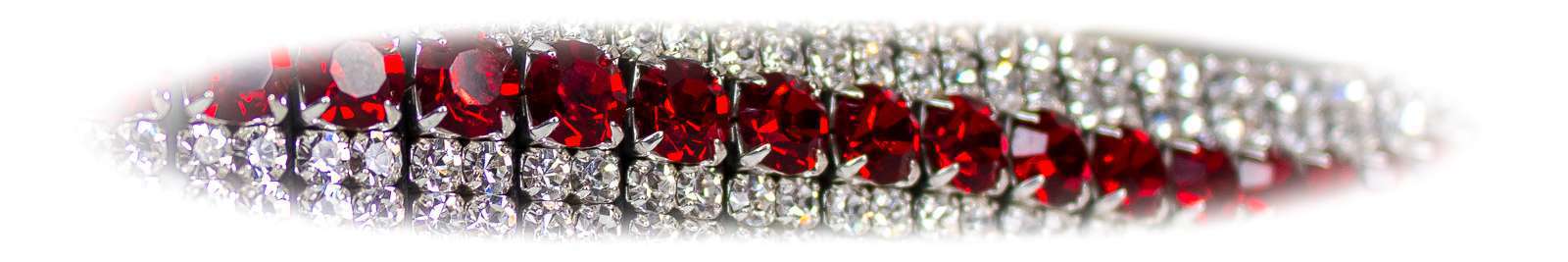 Red crystal bling browbands by Unicorn Browbands