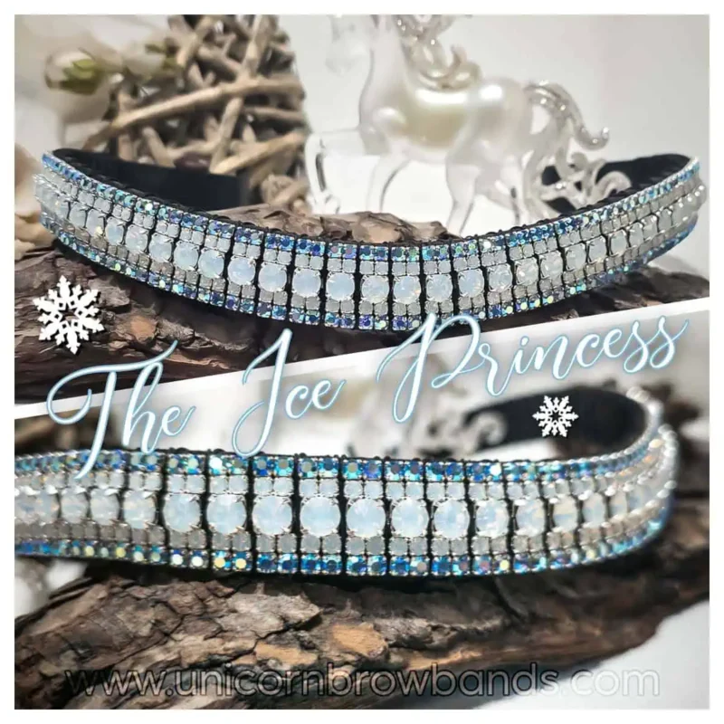 Regal and Elegant Ice Princess Browband for Horses by Unicorn Browbands UK