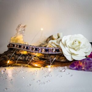 Rose Gold & Navy Blue Hand Made Crystal Unicorn Browbands