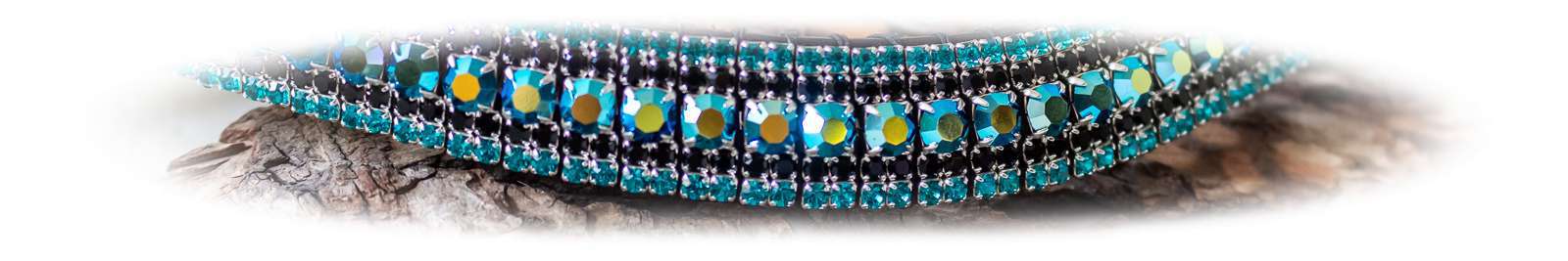 Turquoise bling browbands for horses Unicorn Browbands