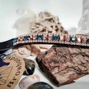 Marine browband with rose gold crystals, coordinating with Le Mieux Marine collection